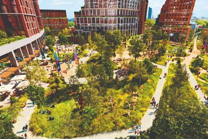 New park at the heart of the site, image courtesy of ECDC