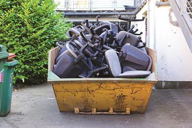 Office chairs in skip shutterstock_1143215354 Jim Byrne Scotland